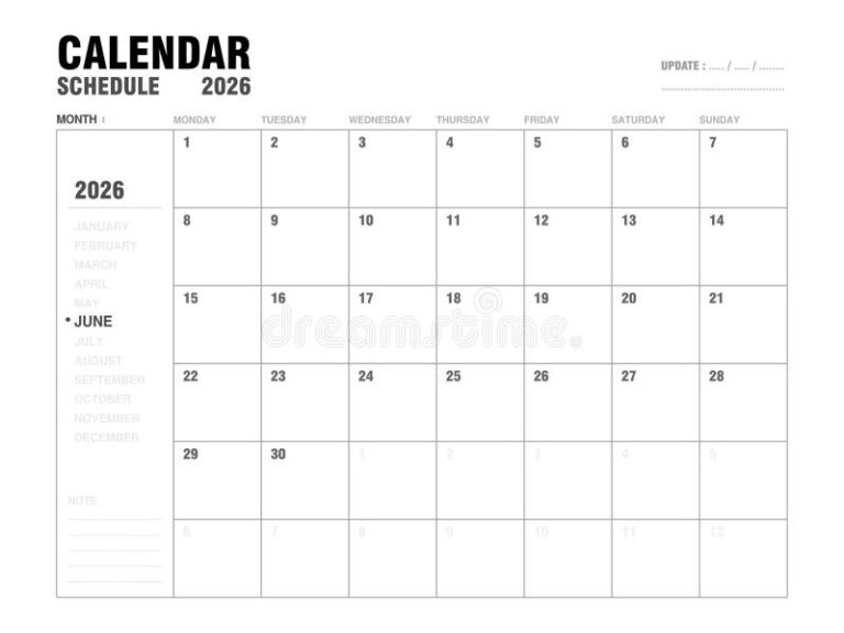 Quel est le calendrier complet du mois de juin à imprimer gratuitement