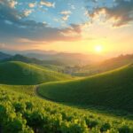 vignoble-verdoyant-avec-collines-et-ciel-bleu